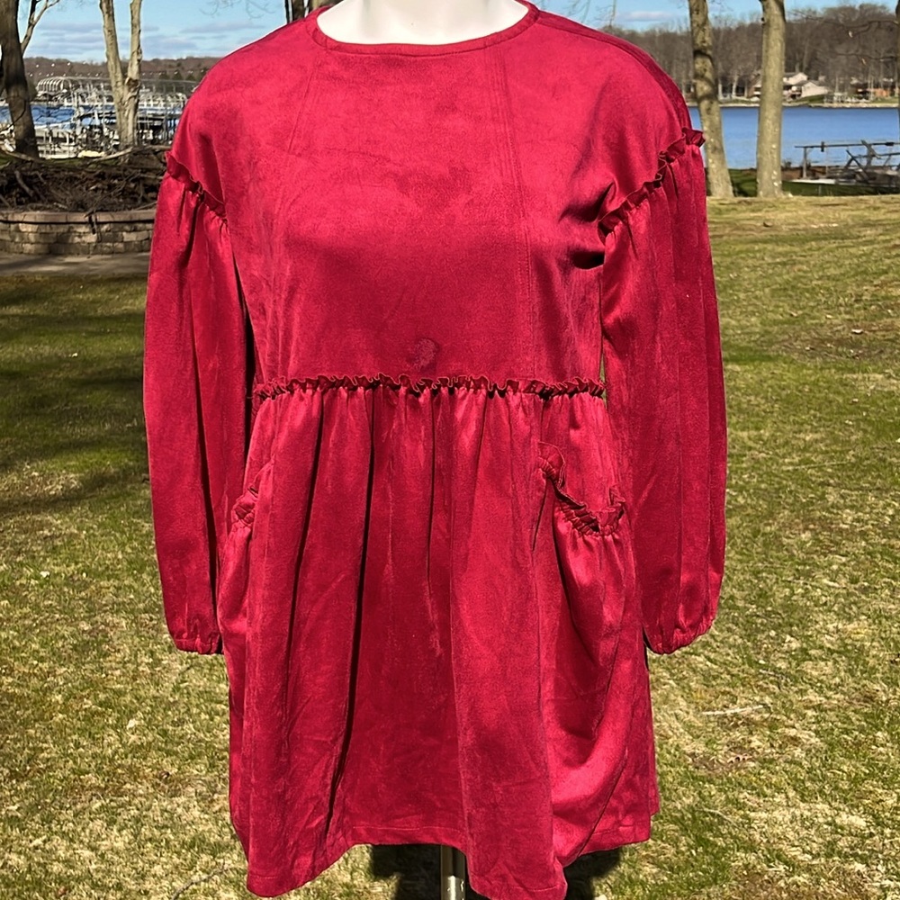NWT Chelsea & Violet babydoll velour dress XS-M